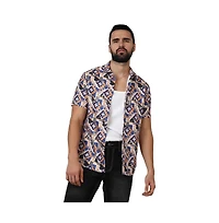 Men's Sienna Brown & Indigo Blue Bohemian Shirt