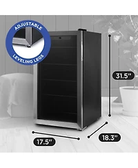 Black & Decker 2.4 Cu. Ft. Beverage Cooler with Double Pane Glass Door Drink Fridge with 76-Can Capacity