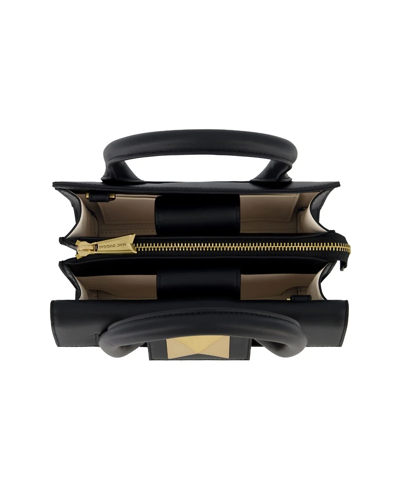 Gold Plated Hardware Small Leather Tote Bag