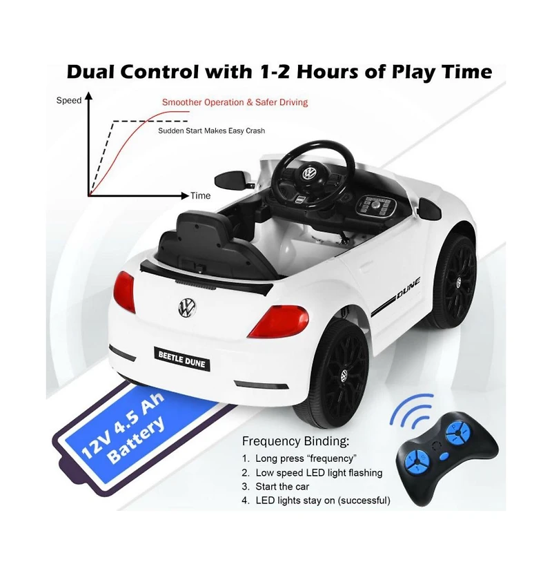 Volkswagen Beetle Kids Electric Ride On Car with Remote Control