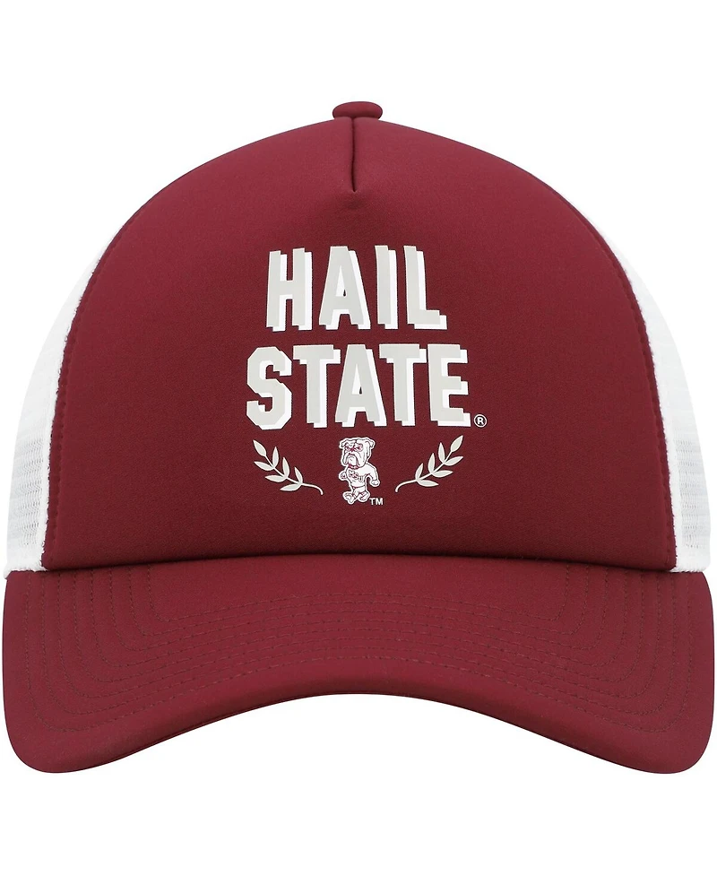 Adidas Men's Maroon Mississippi State Bulldogs Phrase Foam Front Trucker Adjustable Hat