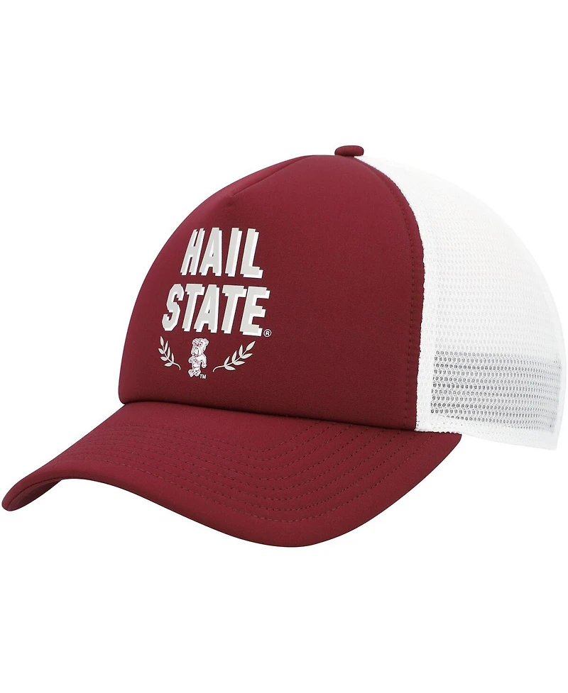 Adidas Men's Maroon Mississippi State Bulldogs Phrase Foam Front Trucker Adjustable Hat