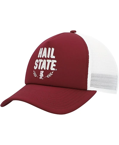 Adidas Men's Maroon Mississippi State Bulldogs Phrase Foam Front Trucker Adjustable Hat