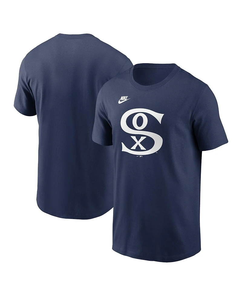 Nike Men's Navy Chicago White Sox Cooperstown Collection Team Logo T-Shirt