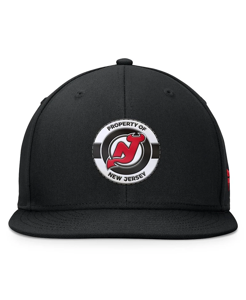 Fanatics Men's Black New Jersey Devils Authentic Pro Training Camp Snapback Hat