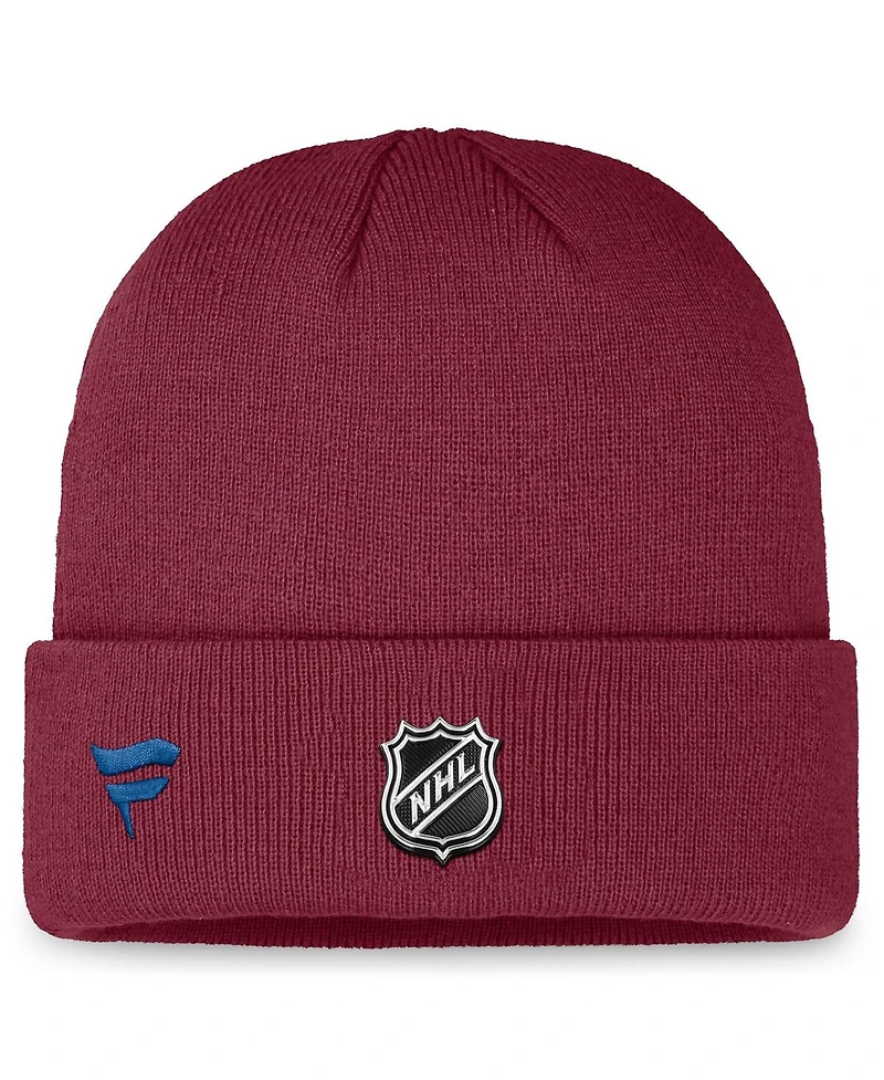 Fanatics Men's Burgundy Colorado Avalanche Authentic Pro Training Camp Cuffed Knit Hat