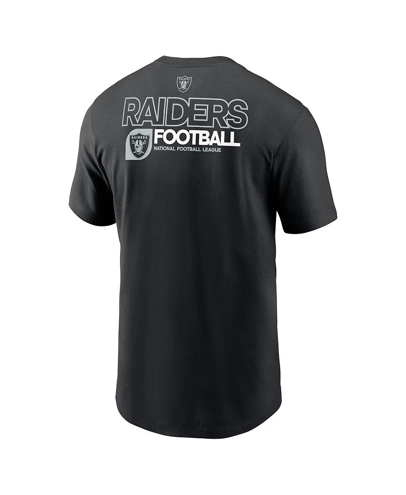 Nike Men's Black Las Vegas Raiders Outline T-Shirt