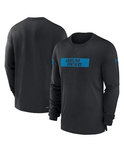 Nike Men's Black Carolina Panthers Sideline Player Performance Long Sleeve T-Shirt
