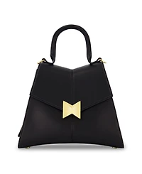 Gold Plated Hardware Angular Leather Handbag