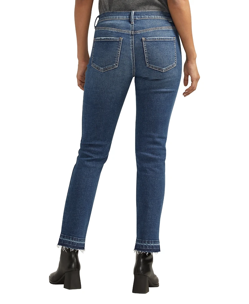 Jag Women's Cassie Mid Rise Slim Straight Leg Jeans