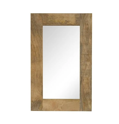 vidaXL Mirror Solid Mango Wood 19.7"x31.5"