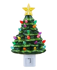 Mr. Christmas Night Light - Ceramic Green Tree