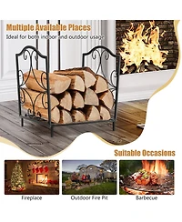 Givimo Heavy-Duty Steel Firewood Log Rack