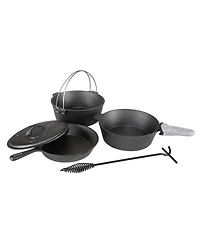 Stansport Pre-Seasoned Cast Iron Cook Set 6 Piece Set