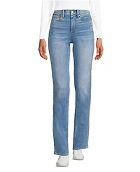 Lands' End Women's Recover High Rise Straight Leg Blue Jeans