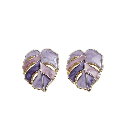 Sohi Women's Leaf Stud Earrings