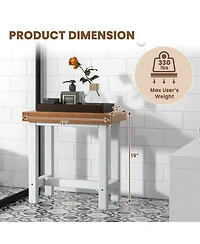 Sugift 18 x 12 Inch Waterproof Bathroom shower Stool