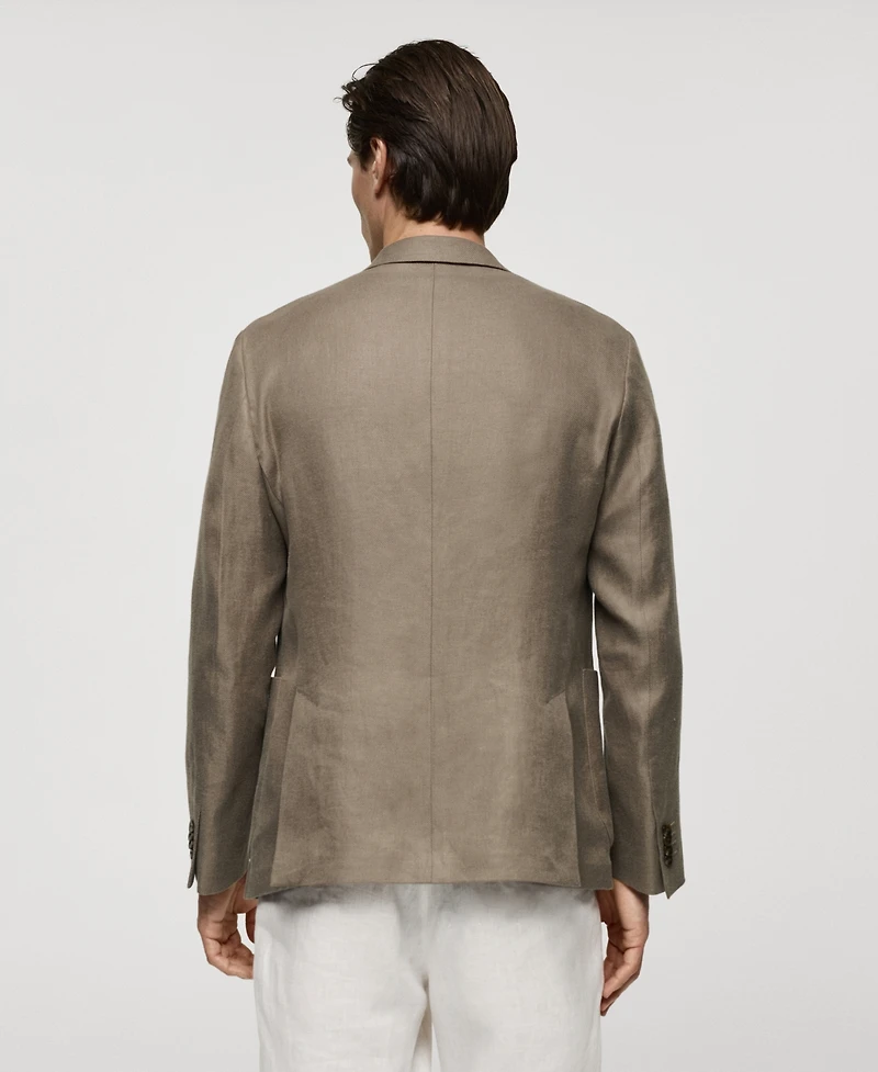 Mango Men's Slim-Fit Linen Suit Blazer