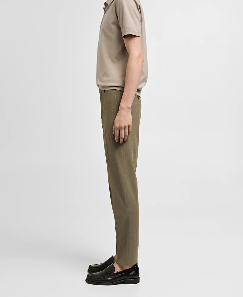 Mango Men's Stretch Fabric Suit Pants