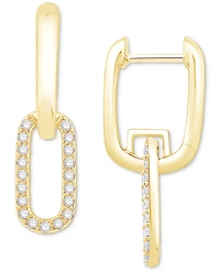 Diamond Interlocking Link Dangle Earrings (1/4 ct. t.w.) in 10k Gold