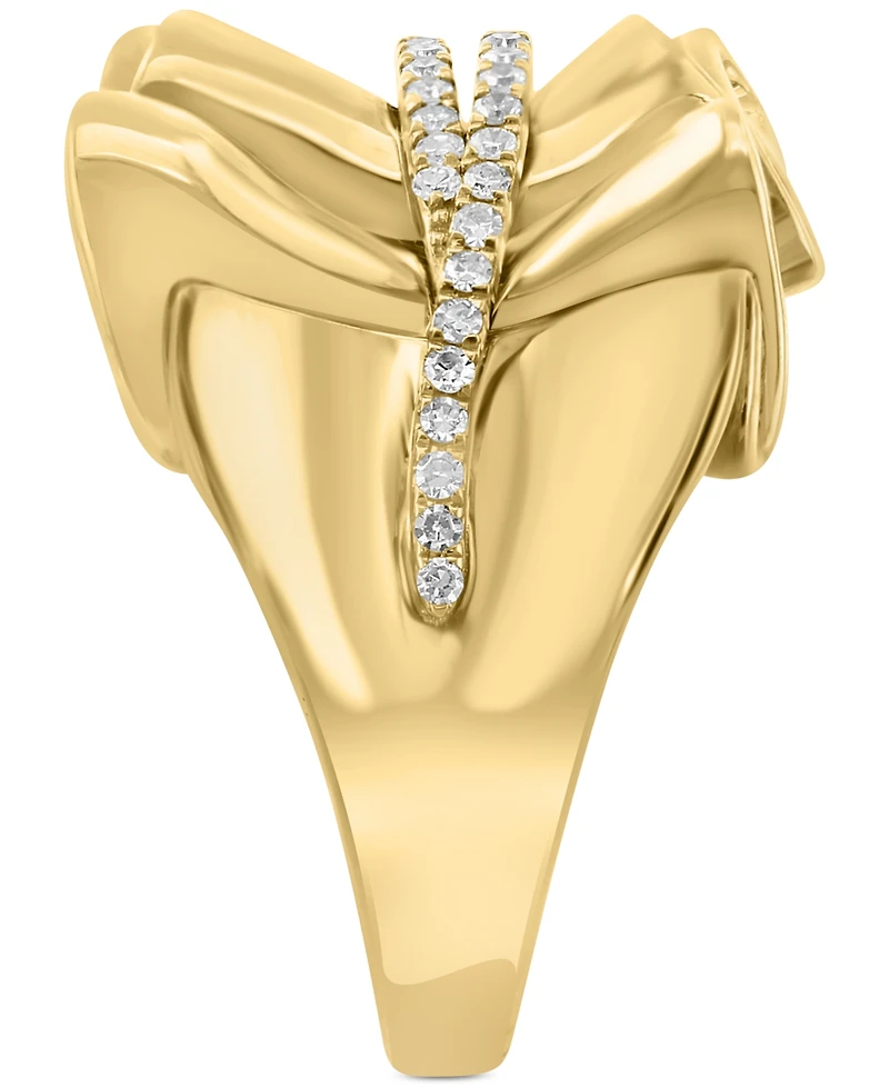 Effy Diamond Double Row Wavy Statement Ring (1/4 ct. t.w.) in 14k Gold