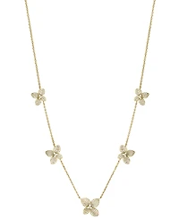 Effy Diamond Five Flower 18" Collar Necklace (1-3/8 ct. t.w.) in 14k Gold