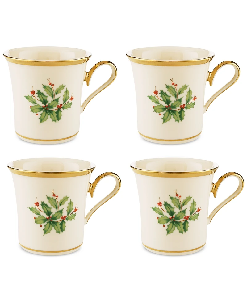 Lenox Holiday Place Setting Mugs, Set of 4