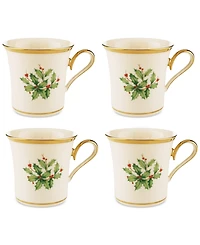 Lenox Holiday Place Setting Mugs, Set of 4
