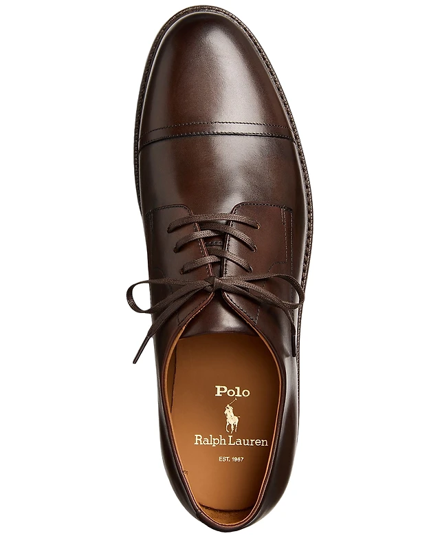 Polo Ralph Lauren Men's Asher Leather Cap-Toe Dress Shoe Dulles