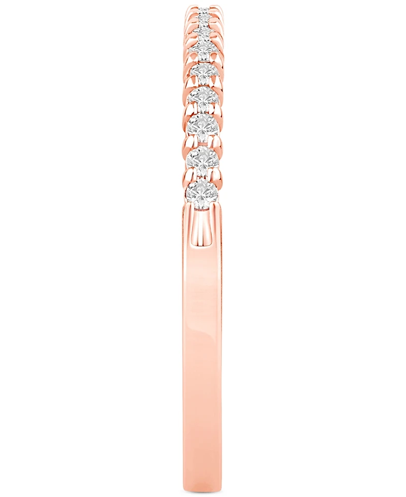 Diamond Stackable Band (1/7 ct. t.w.) 14k Gold, White Gold or Rose