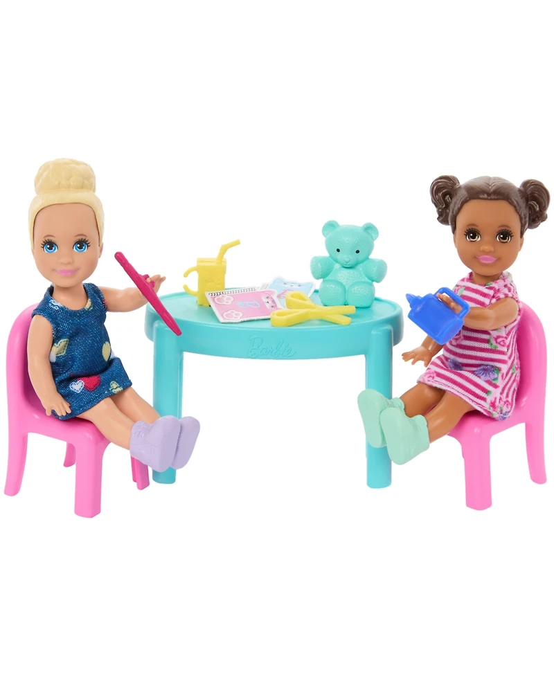 Barbie I Love School Classroom Playset with 1 Fashion Doll, 2 Small Dolls 20+ Accessories