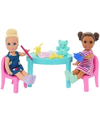 Barbie I Love School Classroom Playset with 1 Fashion Doll, 2 Small Dolls 20+ Accessories