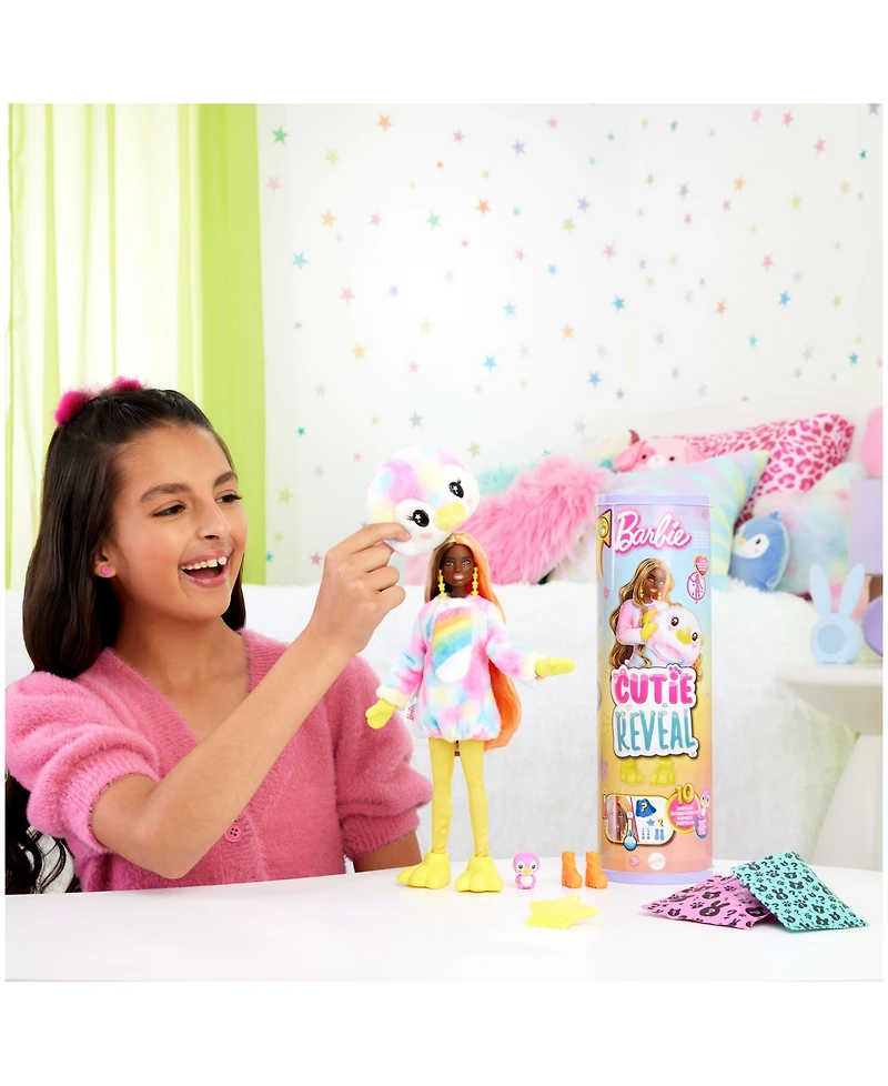 Barbie Cutie Reveal Penguin Doll Accessories, Color Dream Series with 10 Surprises