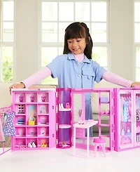 Barbie Dream Closet Toy Playset with Fashion Doll, Clothes, Accessories, 3-ft-Wide with 25+ Pieces