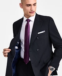 Alfani Men's Slim-Fit Pinstripe Double-Breasted Suit Jacket, Created for Macy's