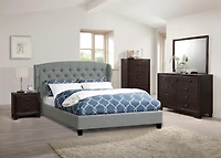 Streamdale Modern Bedroom Nightstand Brown Drawers Bedside Table Rubberwood