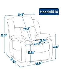 Electric Power Lift Recliner with Massage & Heat