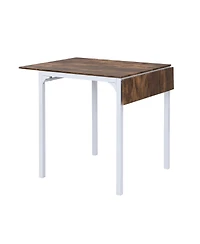 Simplie Fun Farmhouse 5-Piece Counter Height Drop Leaf Dining Table Set With Dining Chairs For 4