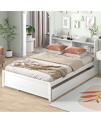 Streamdale Full Bed With Trundle, Bookcase