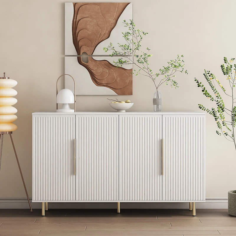 Streamdale Versatile Fluted Sideboard Art Deco meets Mid-Century Modern