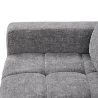 Streamdale Furniture Modern Chenille Fabric Corner Sofa Bed with Storage