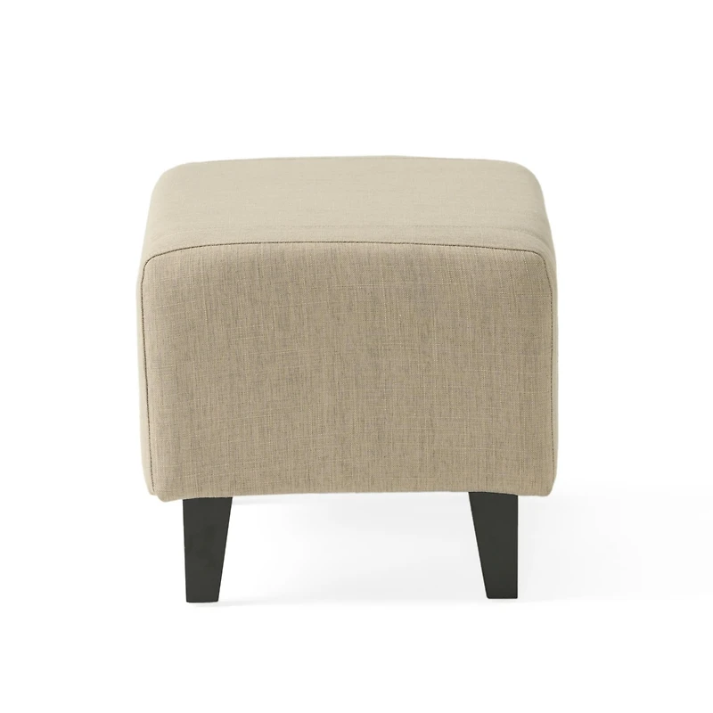 Streamdale Neutral Beige Upholstered Chair and Footstool for Comfortable Lounging