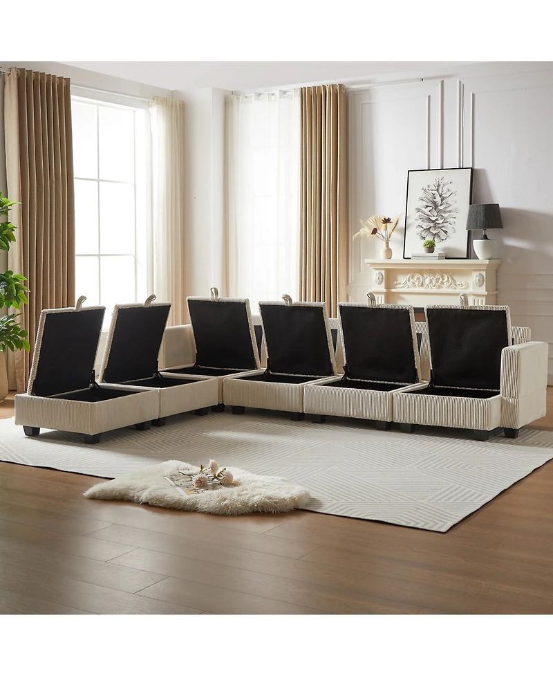 Streamdale Modular Sectional Sofa with Storage and Convertible Sleeper
