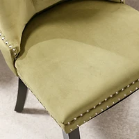 Streamdale Contemporary Velvet Dining Chairs, Olive-Green (2-pcs)