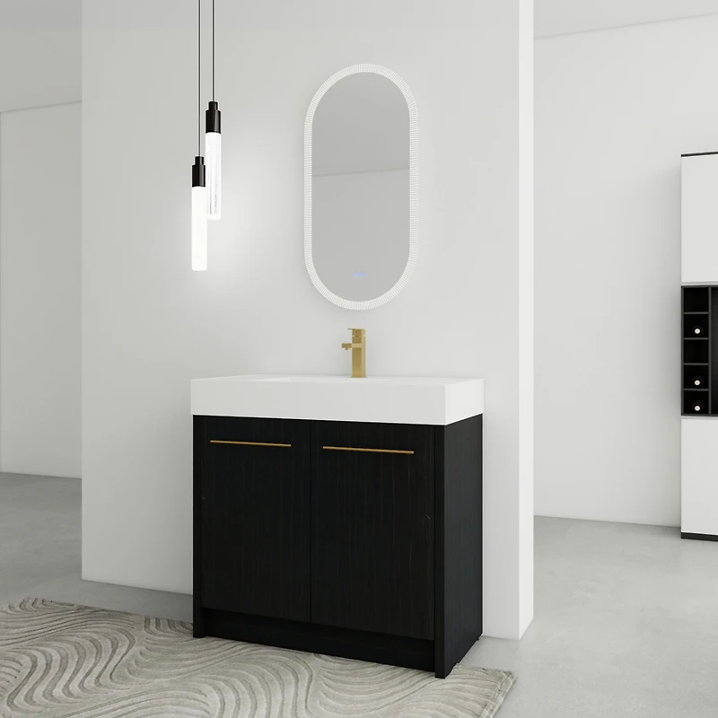 36" Freestanding Vanity with Resin Sink & Soft-Close Door