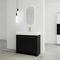 36" Freestanding Vanity with Resin Sink & Soft-Close Door