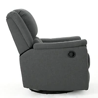 Streamdale Cozy Charcoal Swivel Glider Recliner