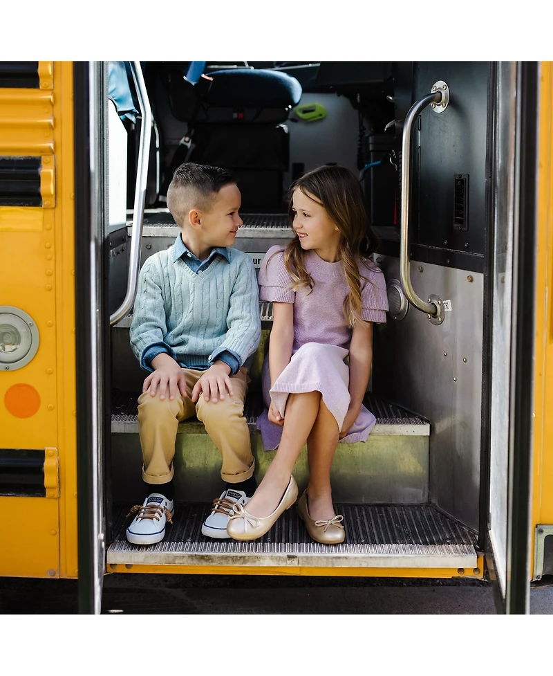 Hope & Henry Toddler Girls Double Flutter Sleeve Sweater Dress