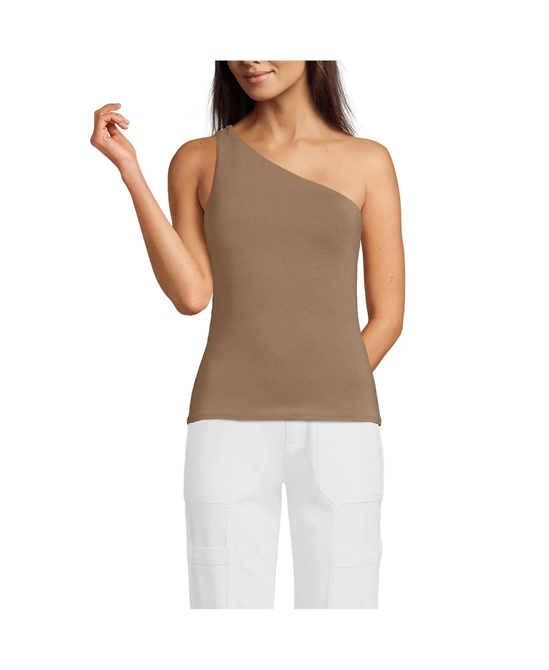 Lands' End Women's Slender One Shoulder Top