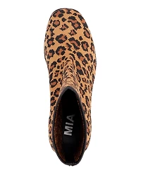 Mia Women's Candra Knit Platform Block-Heel Booties